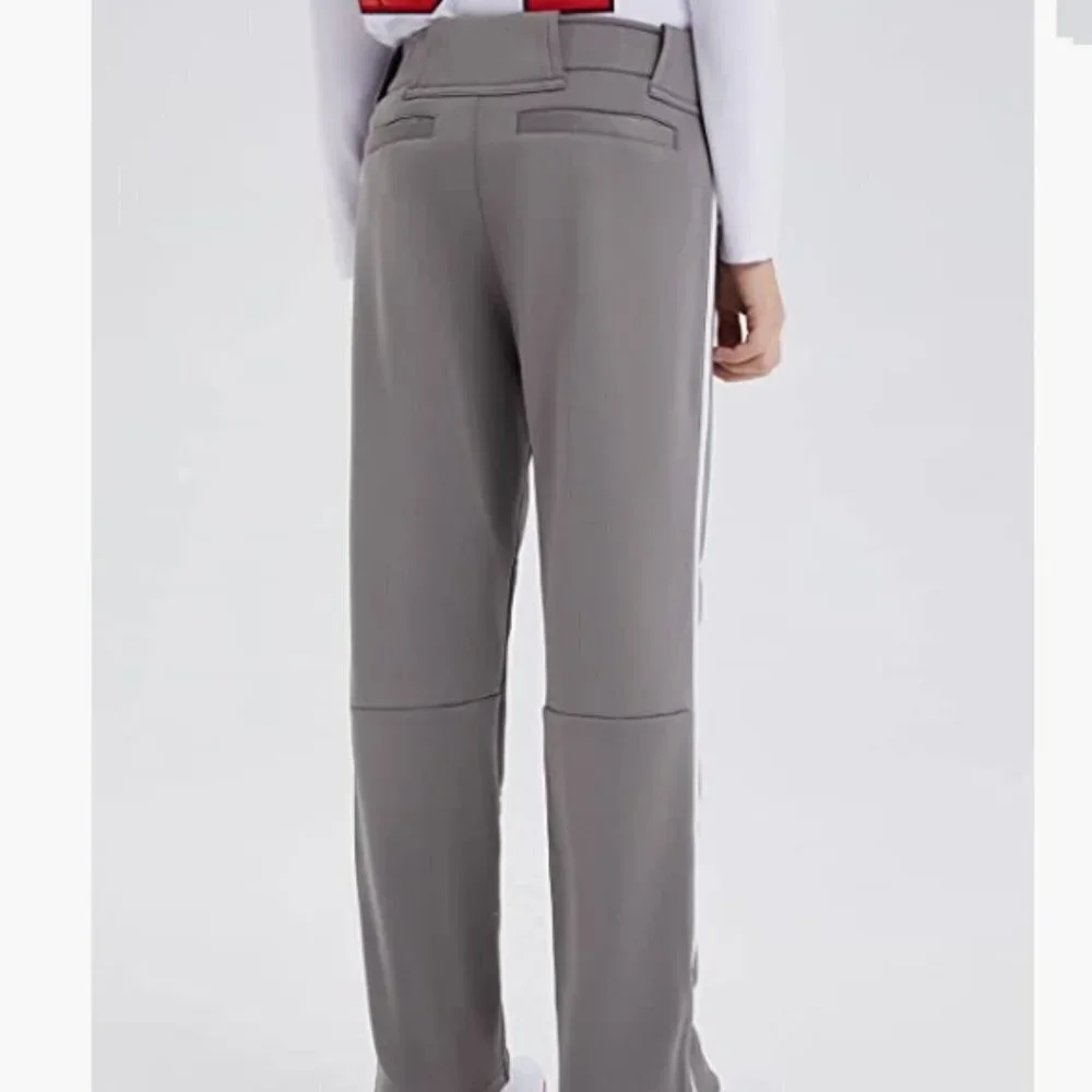 BALEAF Boys Baseball Pants - Adjustable Inseam Piping Pants Full Length, Large - Picture 3 of 8